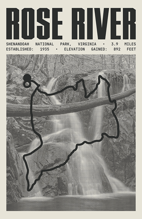 Rose River Trail Poster | Shenandoah National Park Prints