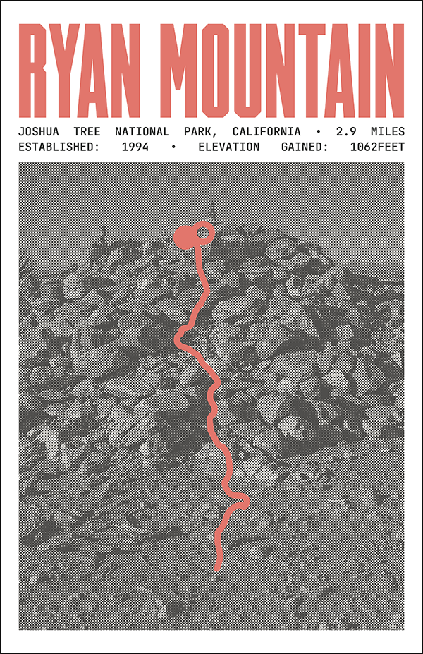 Ryan Mountain Poster | Joshua Tree National Park Prints