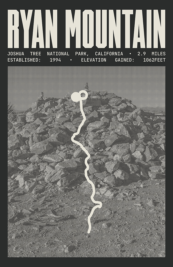 Ryan Mountain Poster | Joshua Tree National Park Prints