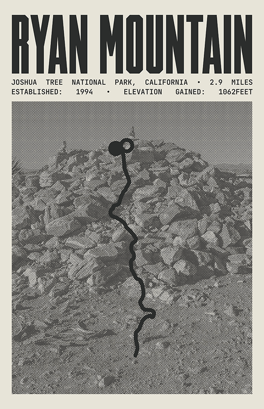 Ryan Mountain Poster | Joshua Tree National Park Prints