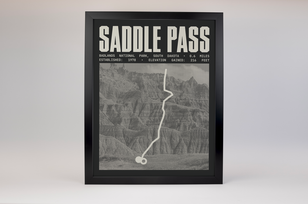 Saddle Pass Trail Poster | Badlands National Park Prints