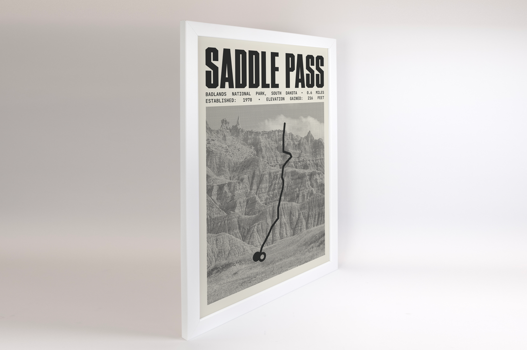 Saddle Pass Trail Poster | Badlands National Park Prints