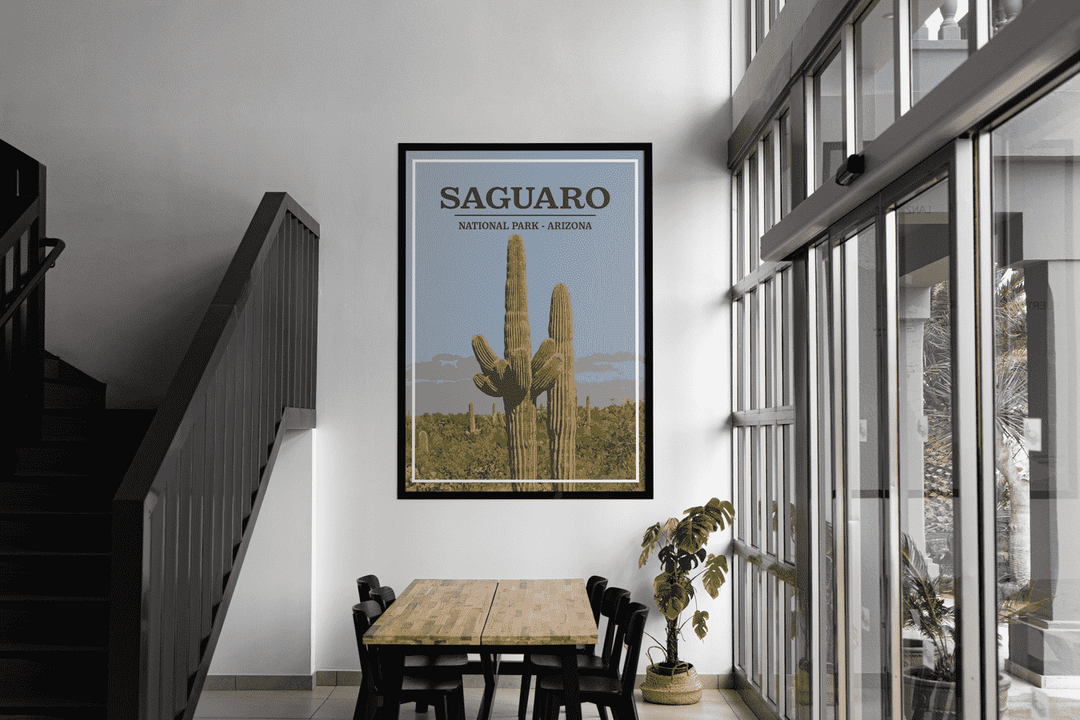 Saguaro National Park Print | Vintage Style