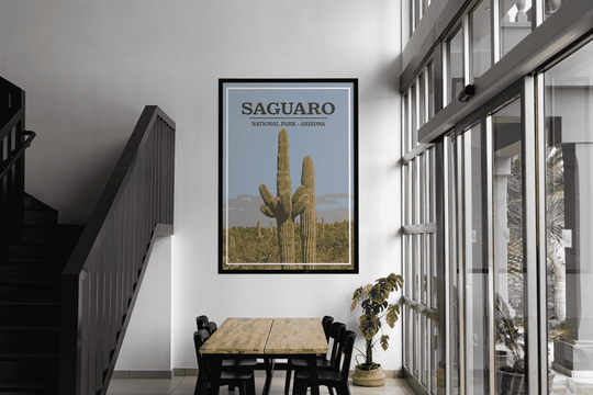 Saguaro National Park Print | Vintage Style