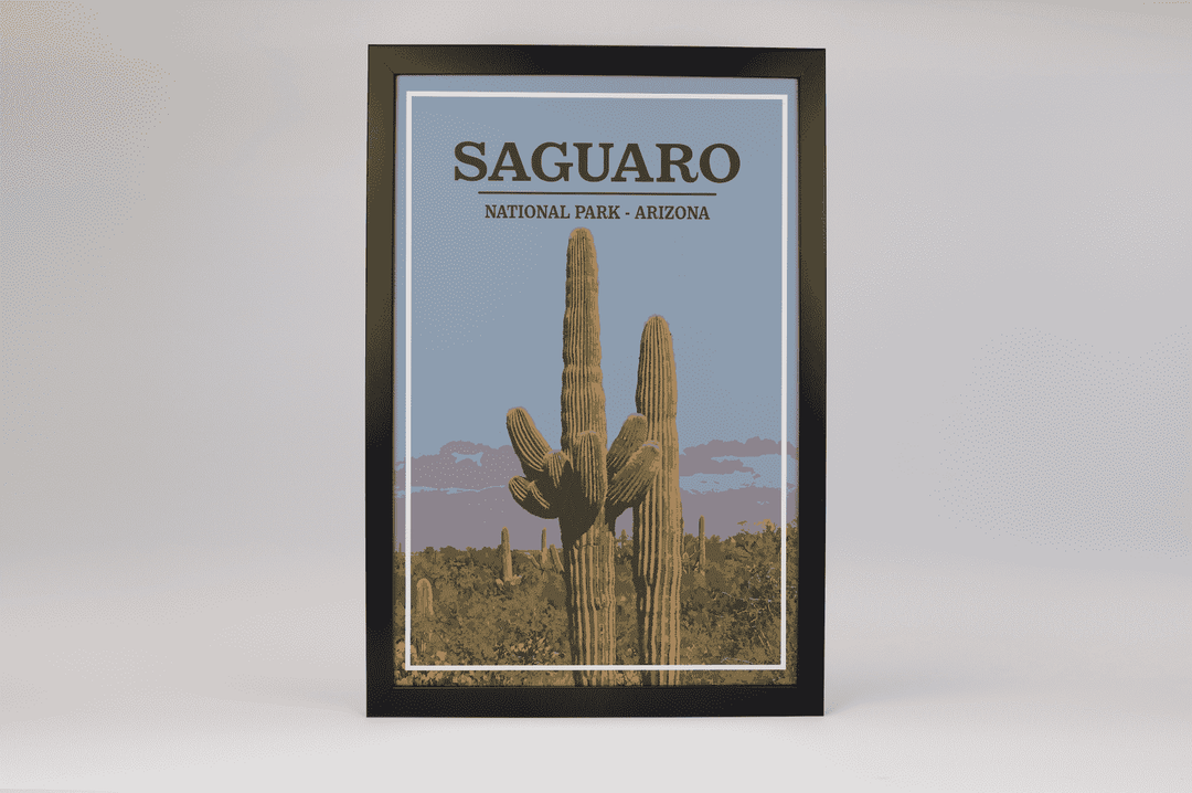Saguaro National Park Print | Vintage Style
