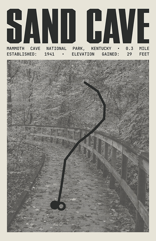 Sand Cave Trail Poster | Mammoth Cave National Park Prints