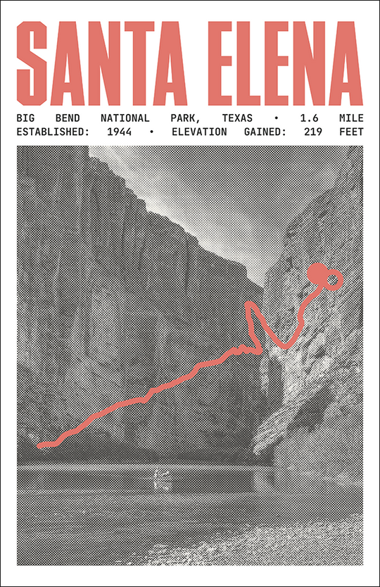 Santa Elena Canyon Trail Poster | Big Bend National Park Prints