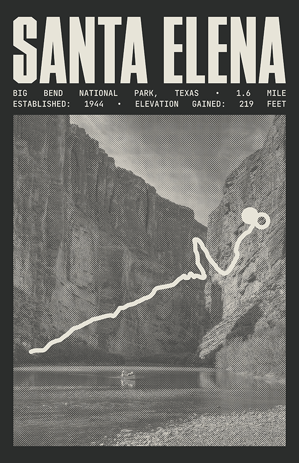 Santa Elena Canyon Trail Poster | Big Bend National Park Prints