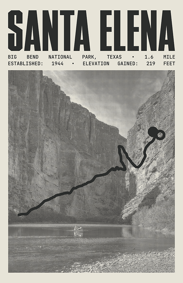 Santa Elena Canyon Trail Poster | Big Bend National Park Prints