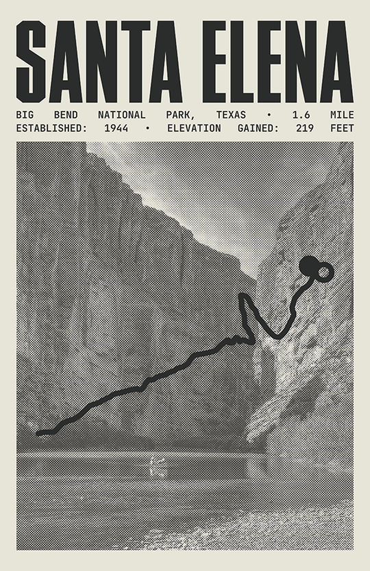 Santa Elena Canyon Trail Poster | Big Bend National Park Prints