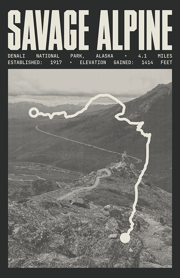 Savage Alpine Trail Poster | Denali National Park Prints