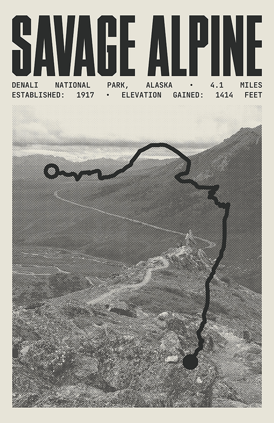 Savage Alpine Trail Poster | Denali National Park Prints