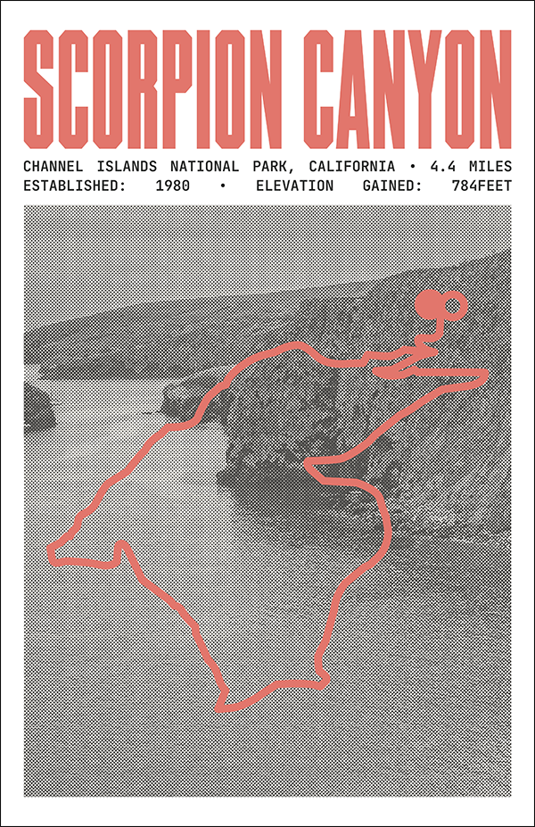 Scorpion Canyon Loop Trail Poster | Channel Islands National Prints