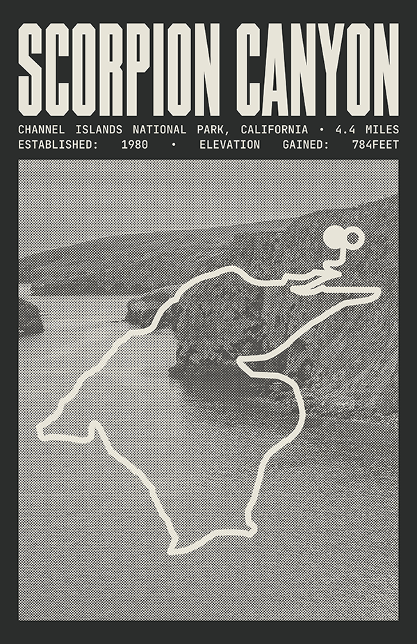 Scorpion Canyon Loop Trail Poster | Channel Islands National Prints