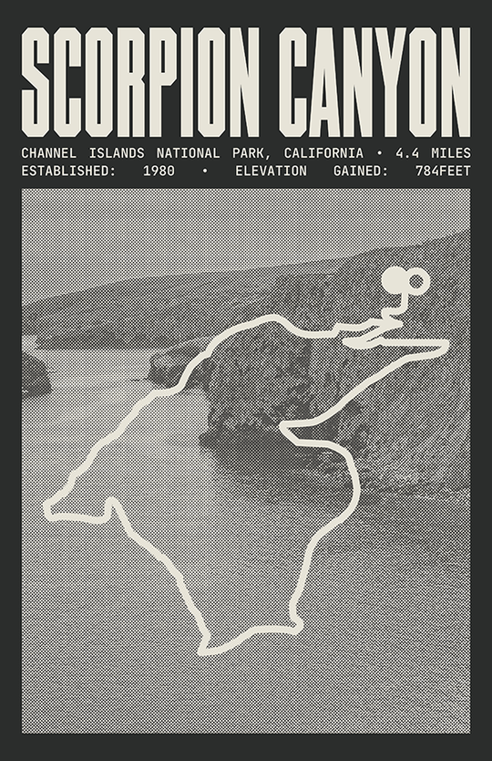 Scorpion Canyon Loop Trail Poster | Channel Islands National Prints