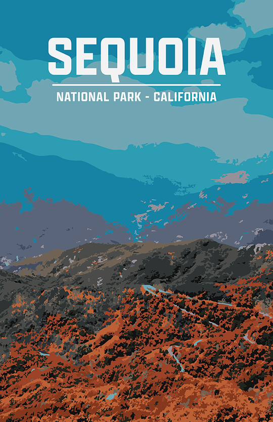 Sequoia National Park Print | Vintage Style