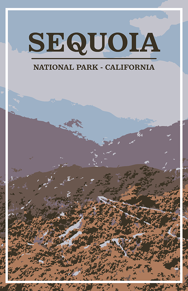 Sequoia National Park Print | Vintage Style