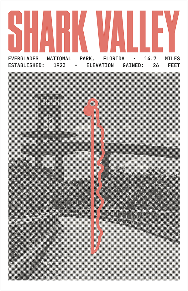Shark Valley Tram Trail Poster | Everglades National Park Prints