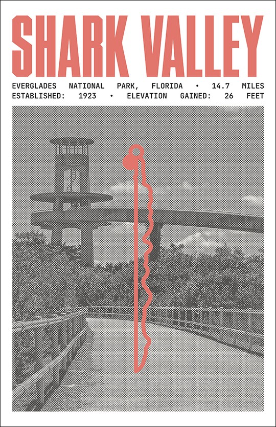 Shark Valley Tram Trail Poster | Everglades National Park Prints