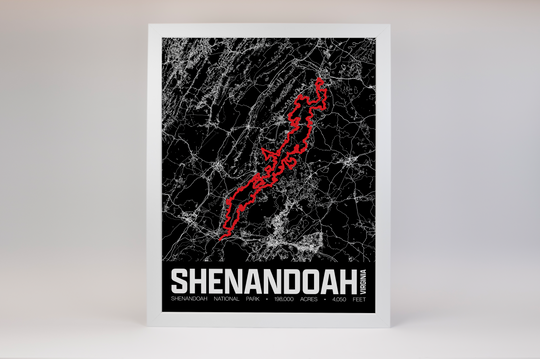 Shenandoah National Park – Perimeter Map Print