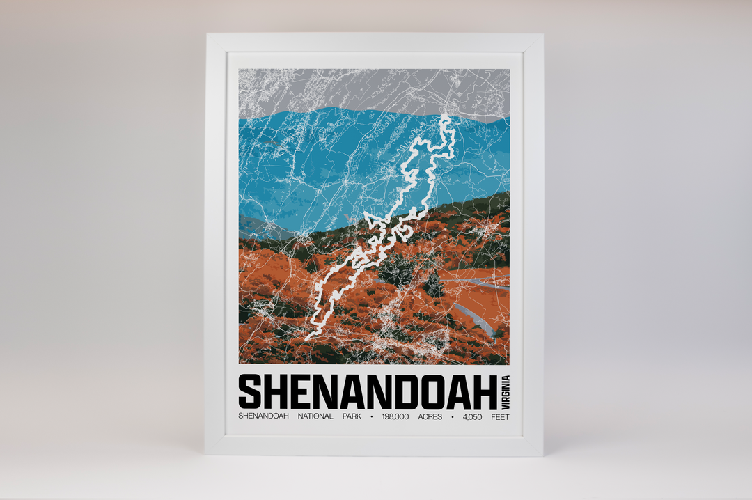 Shenandoah National Park – Perimeter Map Print
