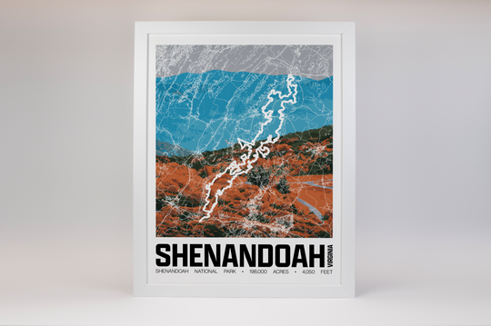 Shenandoah National Park – Perimeter Map Print