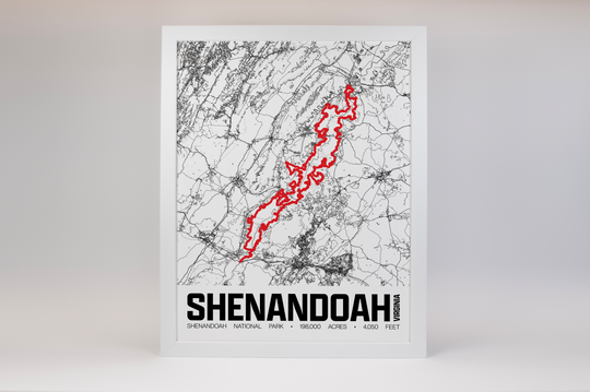 Shenandoah National Park – Perimeter Map Print