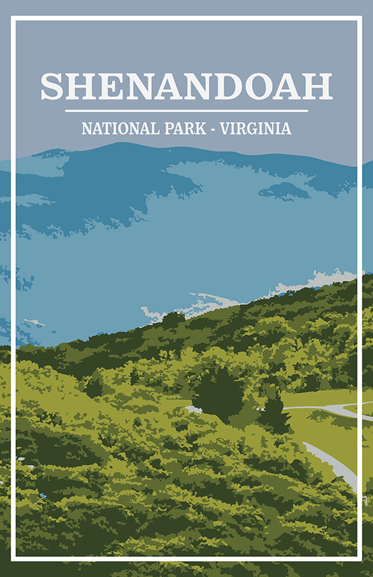 Shenandoah National Park Print | Vintage Style