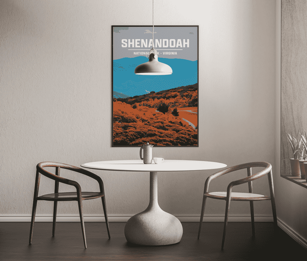 Shenandoah National Park Print | Vintage Style