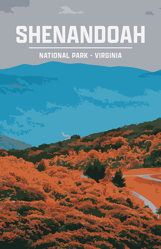 Shenandoah National Park Print | Vintage Style