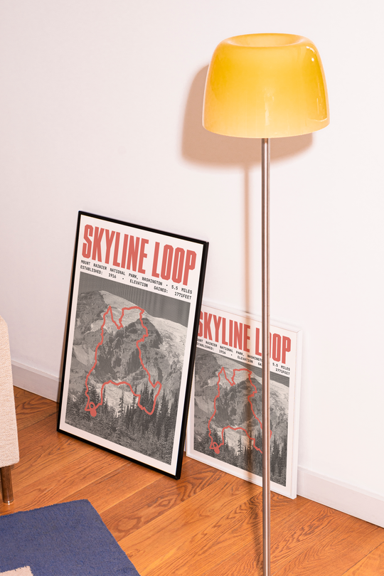 Skyline Loop Poster | Mount Rainier National Park Prints