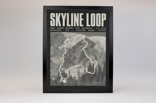 Skyline Loop Poster | Mount Rainier National Park Prints