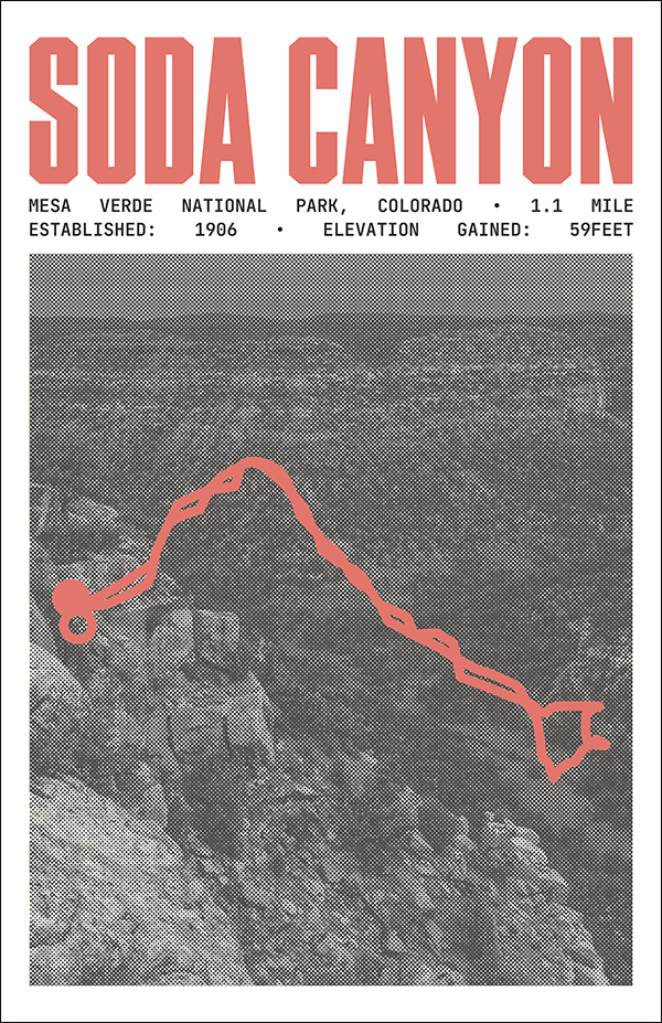Soda Canyon Overlook Trail Poster | Mesa Verde National Park Prints