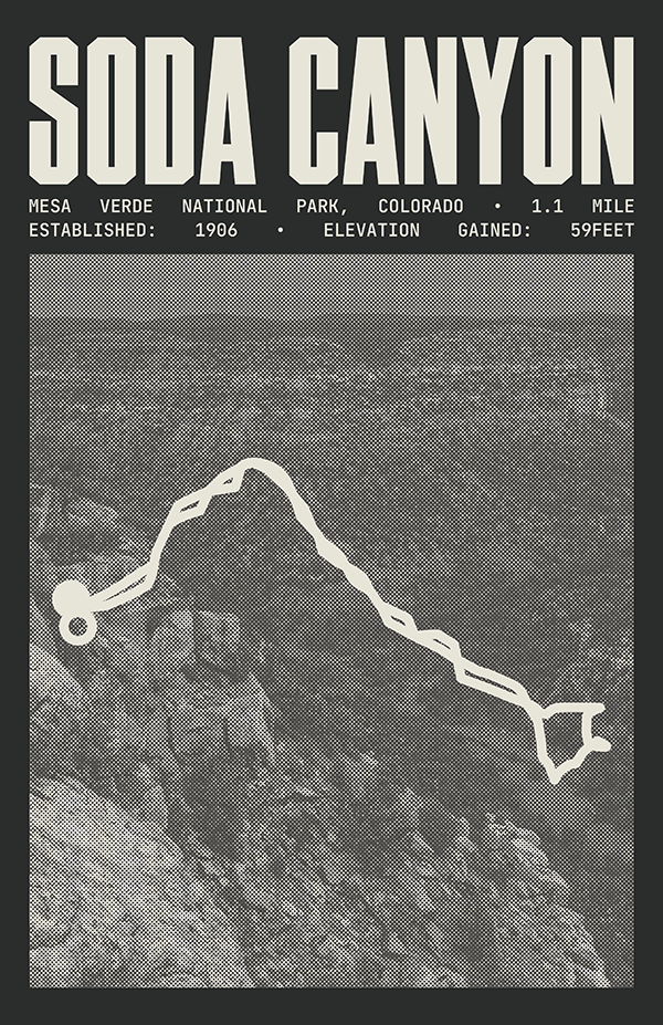 Soda Canyon Overlook Trail Poster | Mesa Verde National Park Prints