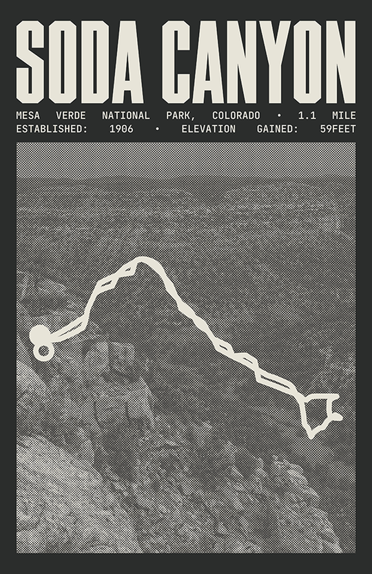 Soda Canyon Overlook Trail Poster | Mesa Verde National Park Prints