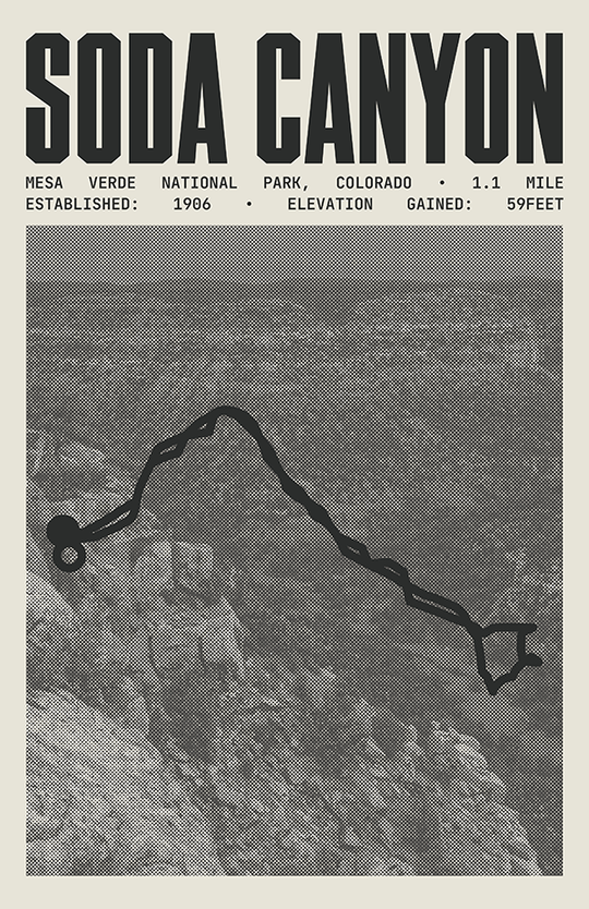 Soda Canyon Overlook Trail Poster | Mesa Verde National Park Prints