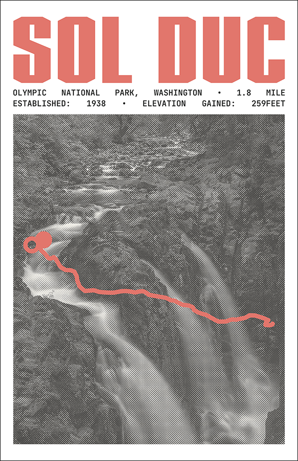 Sol Duc Falls Trail Poster | Olympic National Park Prints