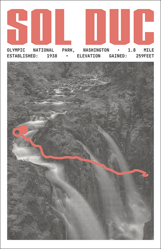 Sol Duc Falls Trail Poster | Olympic National Park Prints