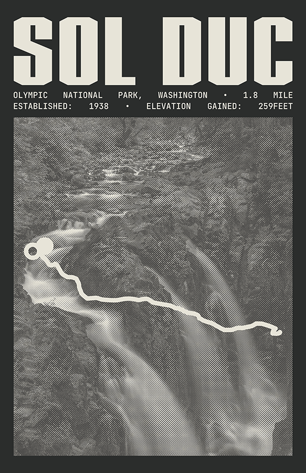 Sol Duc Falls Trail Poster | Olympic National Park Prints