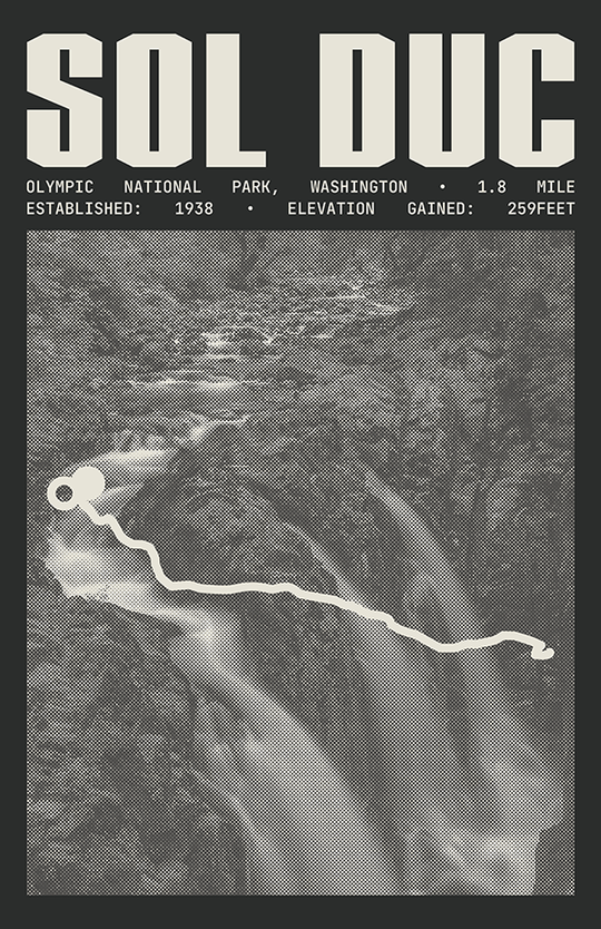 Sol Duc Falls Trail Poster | Olympic National Park Prints