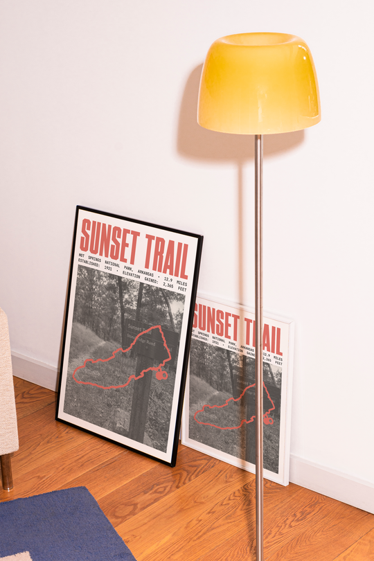 Sunset Trail Poster | Hot Springs National Park Prints