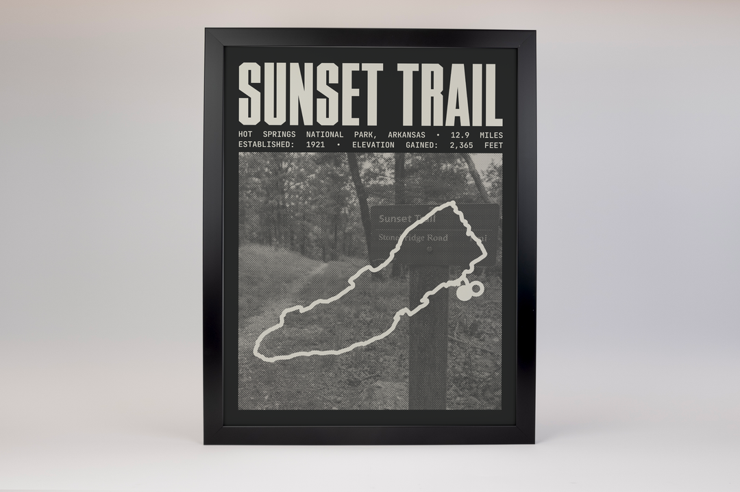 Sunset Trail Poster | Hot Springs National Park Prints