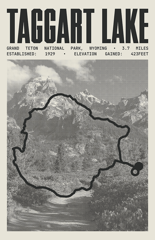 Taggart Lake Loop Poster | Grand Teton National Park Prints