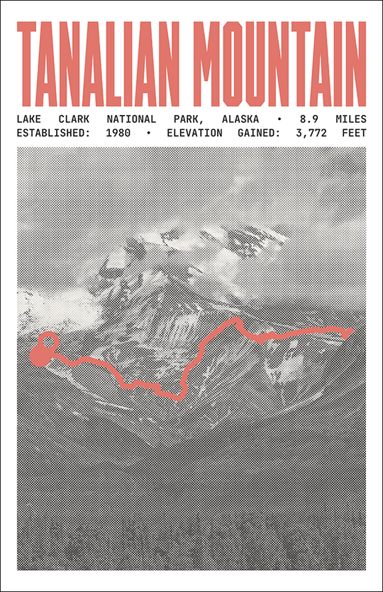 Tanalian Mountain Poster | Lake Clark National Park Prints