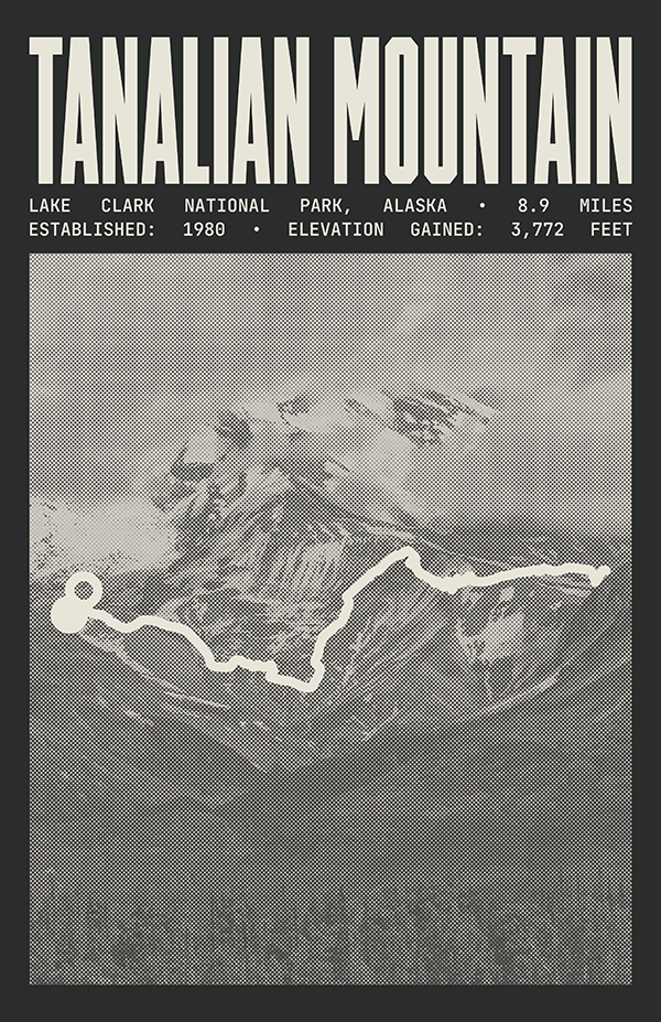 Tanalian Mountain Poster | Lake Clark National Park Prints