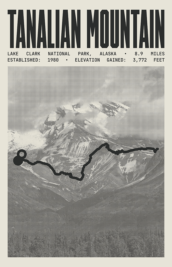 Tanalian Mountain Poster | Lake Clark National Park Prints