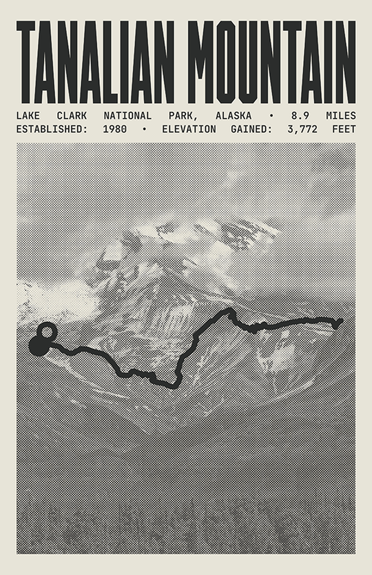 Tanalian Mountain Poster | Lake Clark National Park Prints