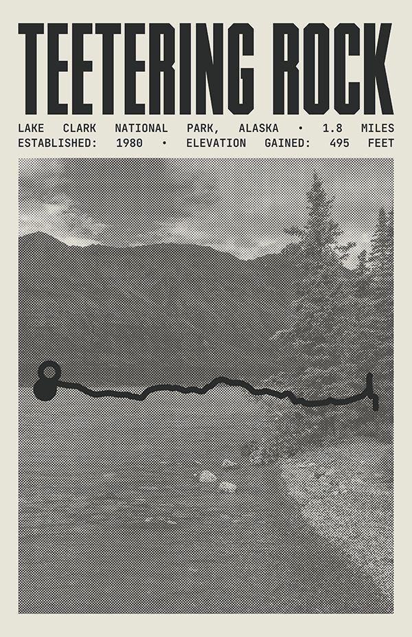 Teetering Rock Poster | Lake Clark National Park Prints