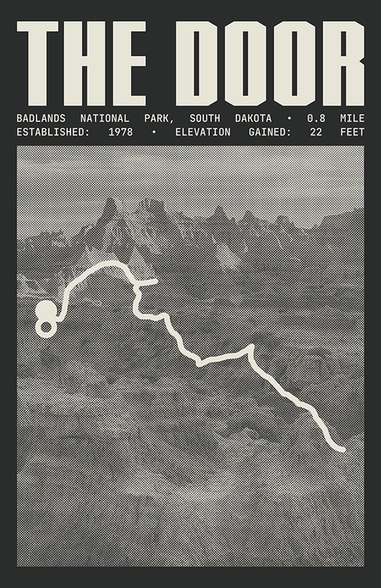 The Door Trail Poster | Badlands National Park Prints