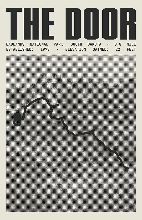 The Door Trail Poster | Badlands National Park Prints